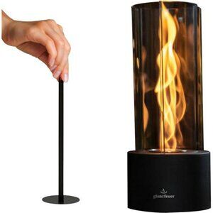 Tabletop Ethanol Fireplace Indoor Outdoor Fire Pit Glass Decor Gift for Home